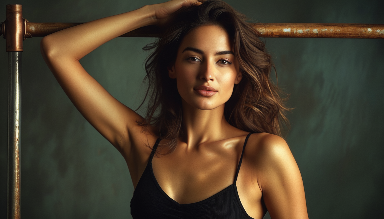 A woman feeling confident after her first pole class